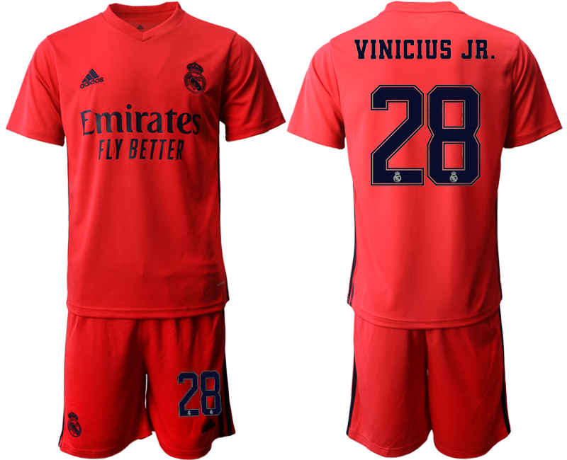 Men 2020-2021 club Real Madrid away #28 red Soccer Jerseys->real madrid jersey->Soccer Club Jersey
